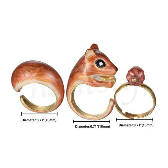 🦌 3-Piece Adjustable Deer & Antler Stacking Rings Set ✨ Cute Gift - Picture 7 of 11